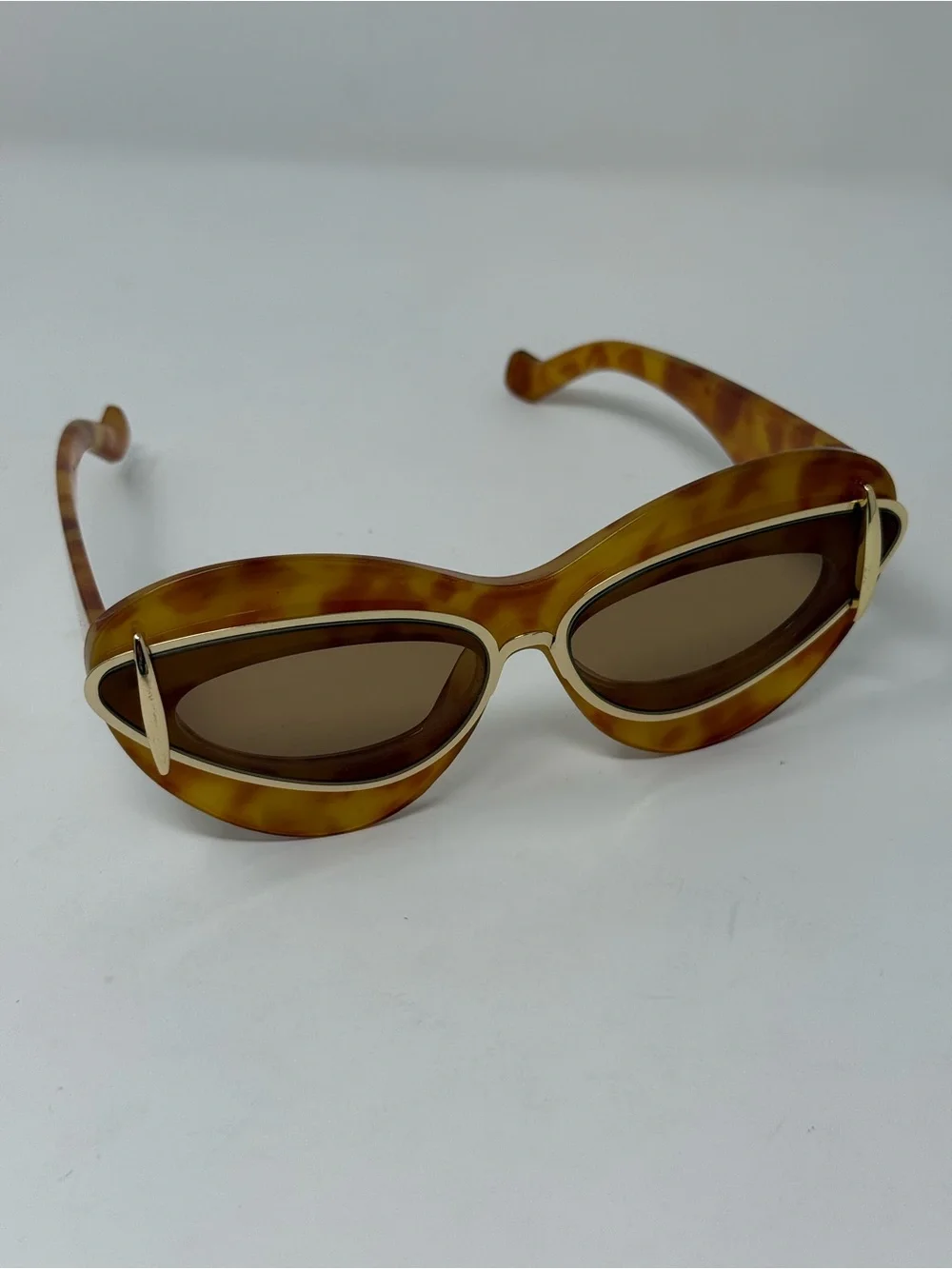 Tortoiseshell Cat Eye Sunglasses - Brown Lenses